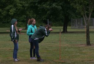 Odessa High School FFA using forestry equipment during 2023 Delaware Forestry CDE Challenge at Brecknock Park.