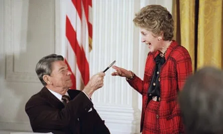 Ronald Reagan and Nancy Reagan in 1988