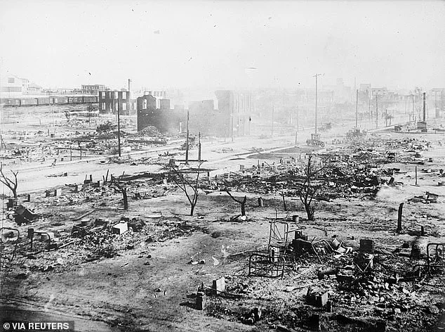 The Greenwood neighborhood is seen in ruins after a mob passed during the race massacre