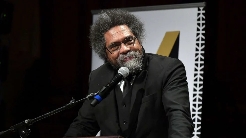PHOTO: In this Oct. 22, 2019, file photo, Cornel West speaks at the 2019 Hutchins Center Honors W.E.B. Du Bois Medal Ceremony at Harvard University in Cambridge, Mass.