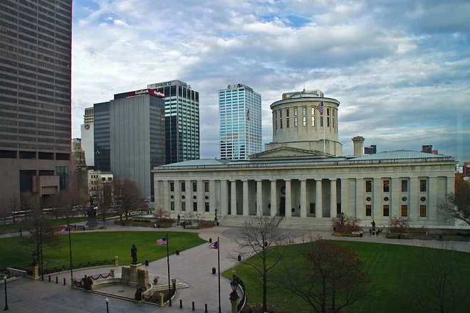 The Ohio Statehouse in Columbus, Ohio - Photo: Niagara66, Wikimedia Commons
