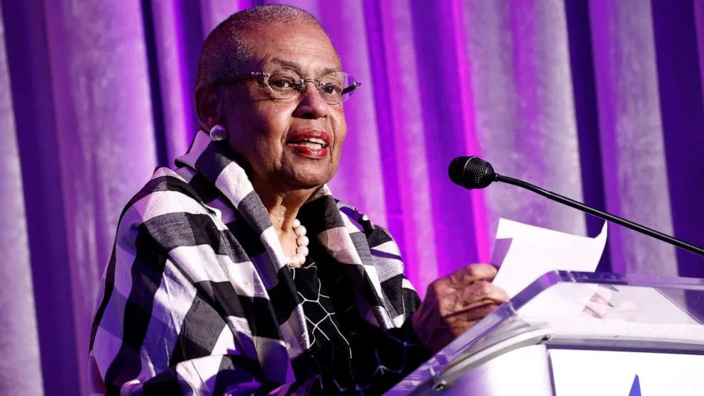 PHOTO: Congresswoman Eleanor Holmes Norton speaks onstage during the National Women's History Museum's signature Women Making History Awards Gala at The Schuyler at the Hamilton Hotel on March 31, 2023 in Washington, D.C.