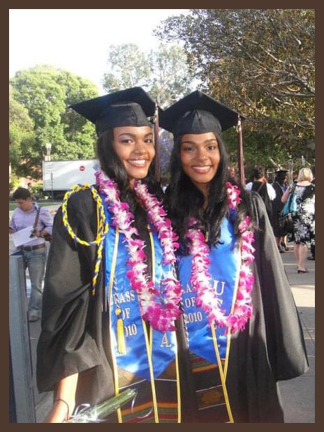 Rachel Aladdin (right) and sister Rebekah Aladdin (left), at their graduation from UCLA in 2010. (Courtesy of Rachel Aladdin)