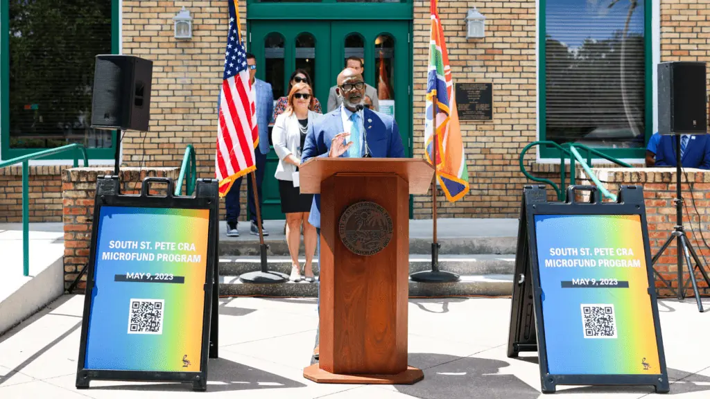 St. Pete Mayor Ken Welch in front of City Hall