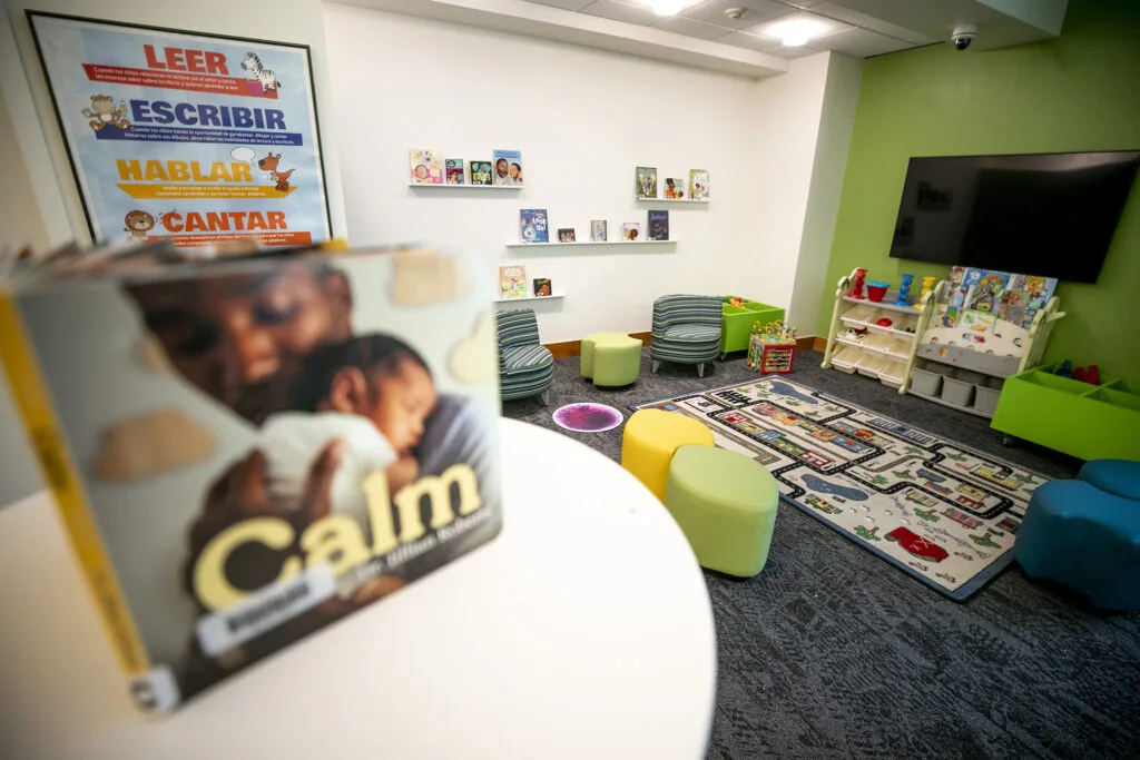 The new children's area in the Blair-Caldwell African American Research Library. Aug. 10, 2023.