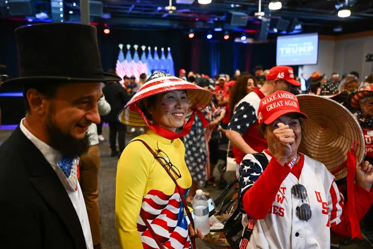 A Republican volunteer recruitment event with Donald Trump at Fervent, a Calvary Chapel, in Las Vegas, in 2023.