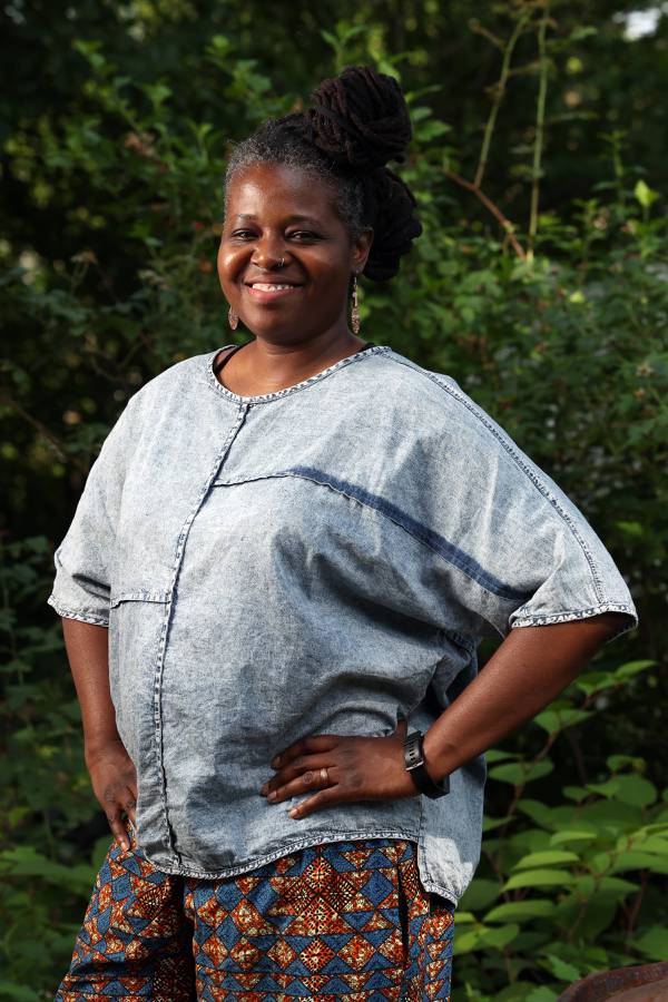 Jeanine Valrie-Logan, shown here July 7, 2023, said her goal is to open a South Shore birthing center dedicated to helping Black birthing experiences by 2025.