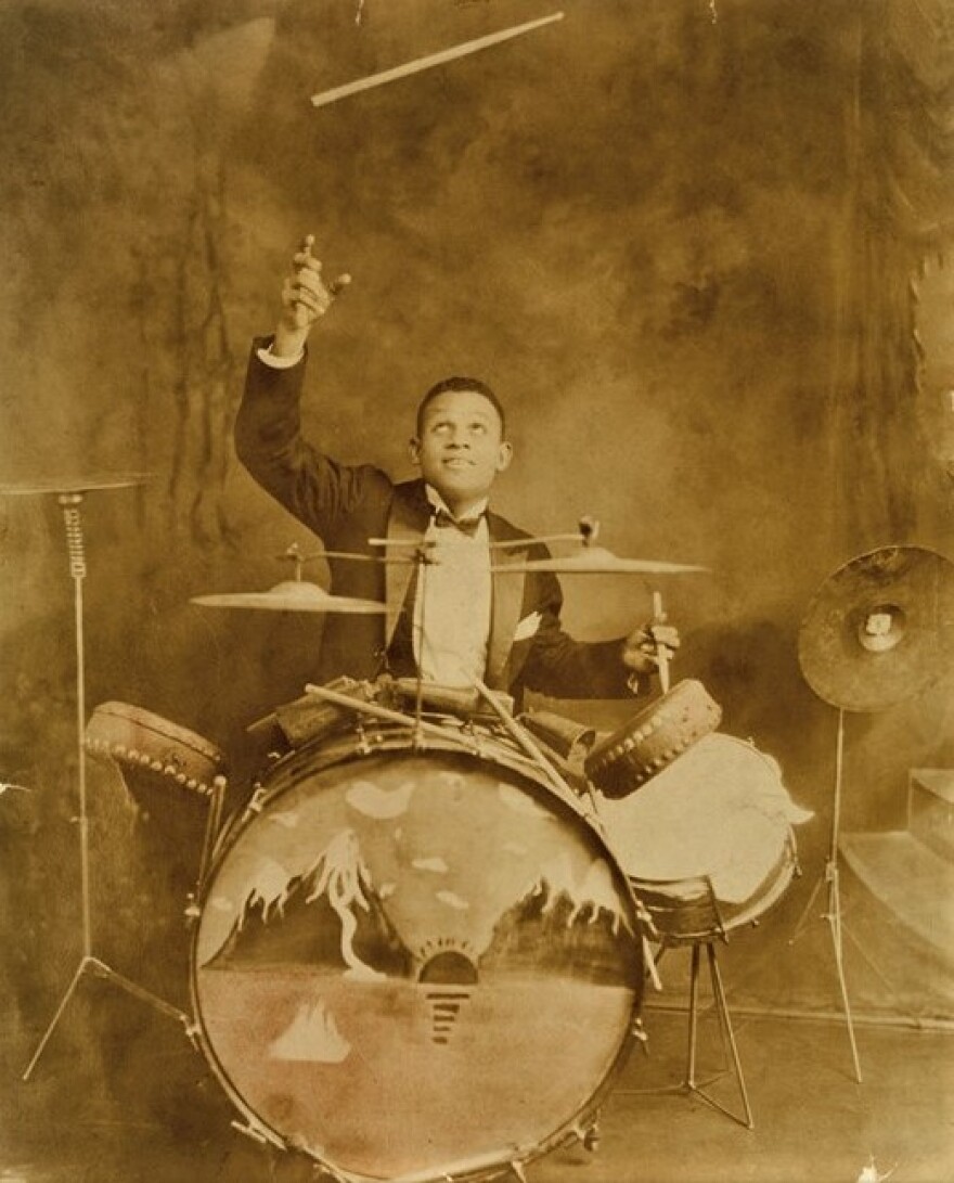Drummer Herbert Cowens in Deep Ellum in 1926. This was the cover image for the first edition of the history of Deep Ellum Alan Govenar co-wrote with Jay Brakefield