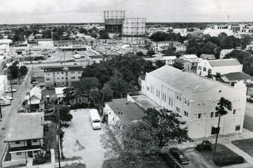 Vintage overhead view of the Gas Plant neighborhood