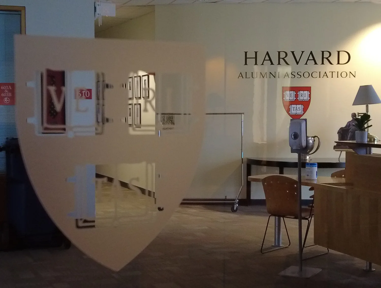 The Harvard Alumni Association office is located at 124 Mount Auburn St.