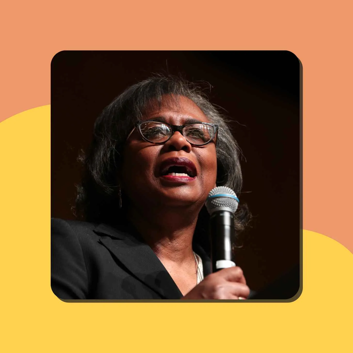 A Photo Of Anita Hill Giving A Speech