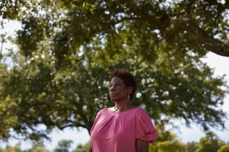 Edna Courville, a plaintiff in the redistricting case at Carver Park in Texas City, TX.