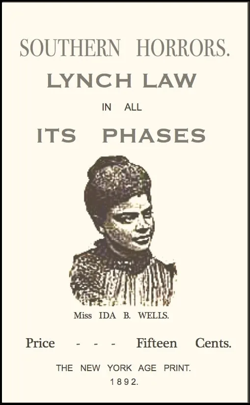 One of Ida B. Wells popular publications, published in 1892. (Public Domain)