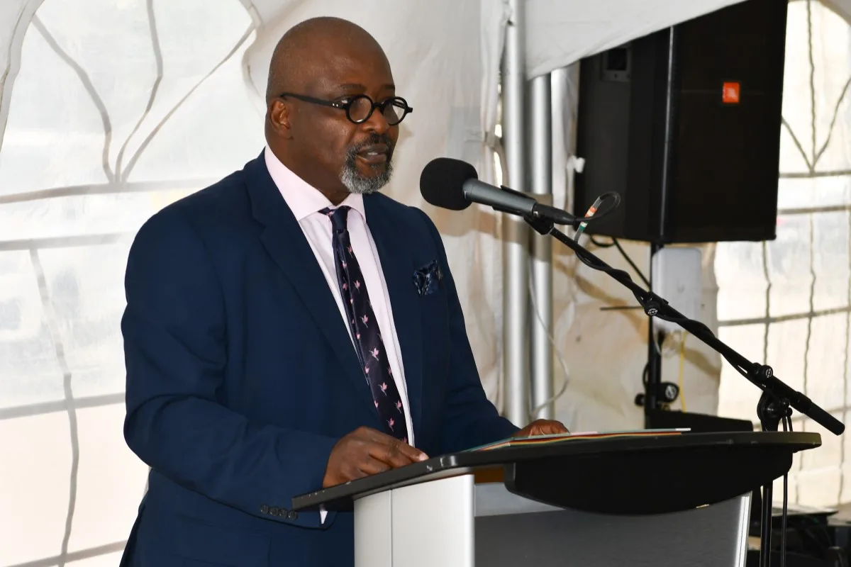 Photograph of Dr. Oyedeji Ayonrinde at the unveiling ceremony.