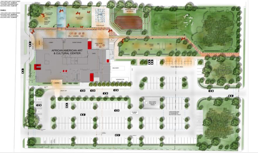 site plan for new african american arts and cultural center