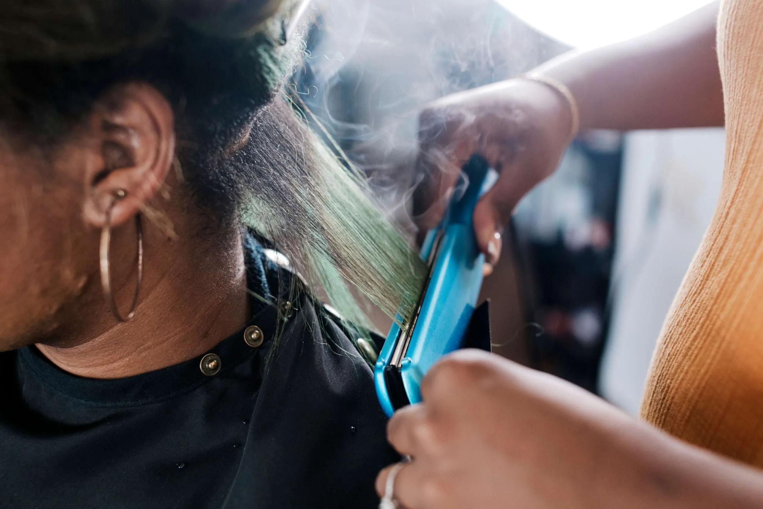 PHOTO: Stock photo of a woman getting her hair done.