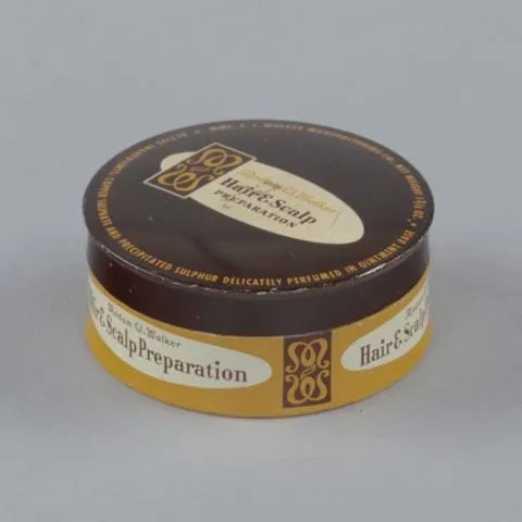 Tin For Madame C.J. Walkers Hair And Scalp Preparation,