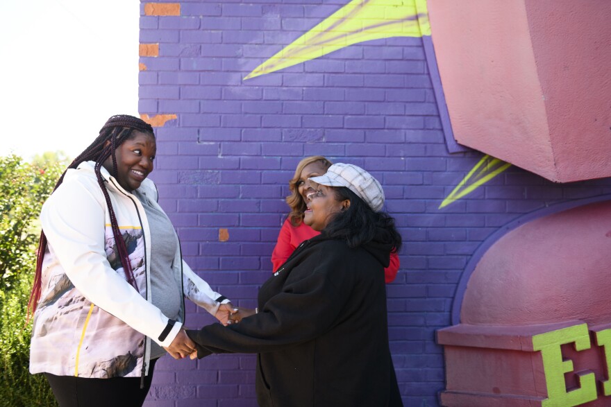 Archaeologist Alicia Odewale and Black History Saturdays founder Kristi Williams. Williams invited Odewale to teach a lesson at October's gathering on Tulsa's ongoing search for graves containing the victims of the city's 1921 race massacre.