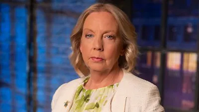 Head and shoulders image of Deborah Meaden pictured inside the Den. 