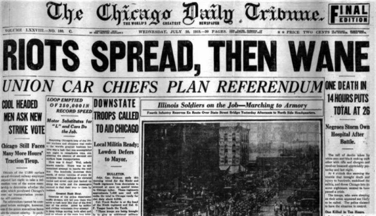 red summer race riot chicago tribune