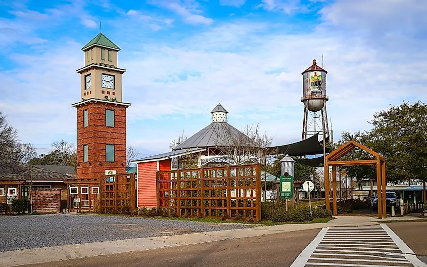 Downtown Covington, Louisiana, during its redevelopment phase.