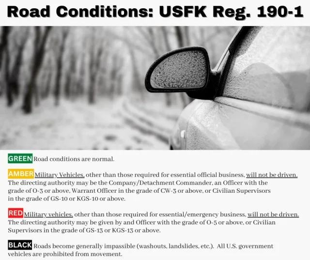 Know before you go: USFK Road Conditions Guide