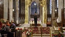 Actor Billy Porter sings at the funeral of transgender community activist Cecilia Gentili at St. Patrick's Cathedral. (Photo by Stephanie Keith/Getty Images)