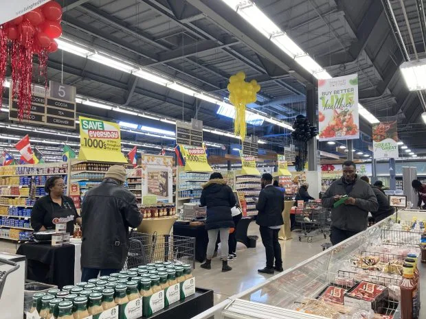 Customers were able to sample various products at LivingFresh Market Feb. 17, 2024 in Forest Park. Living Fresh Market hosted Black vendors to celebrate Black History Month at the grocery store.