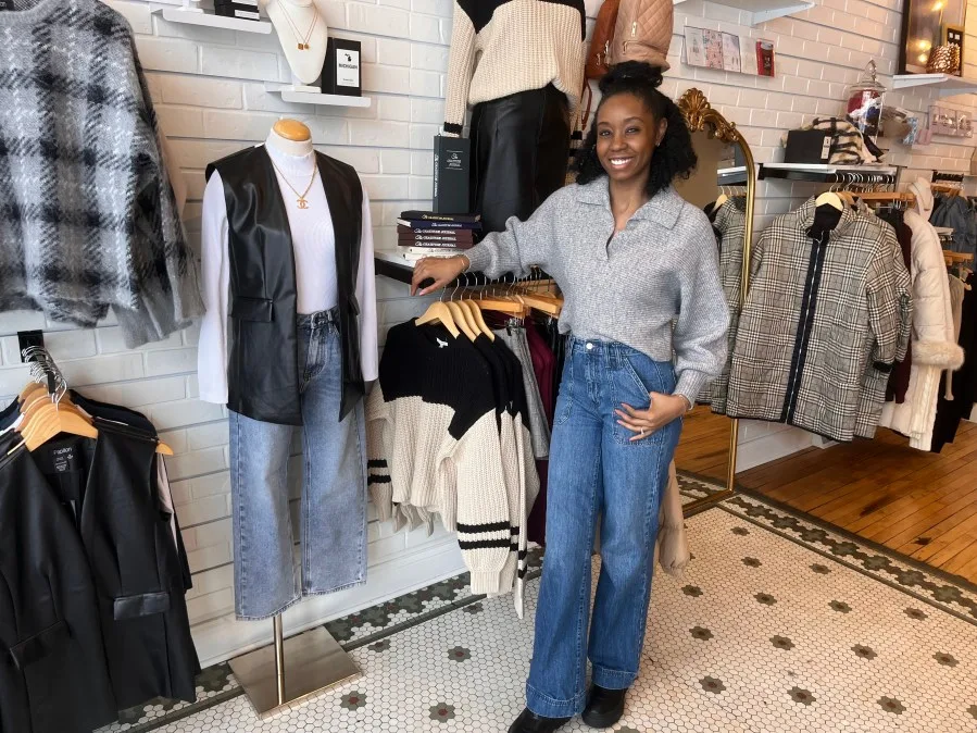 Renise Warners inside her store, The Basic Bee, in Grand Rapids. (Jan. 15, 2024)