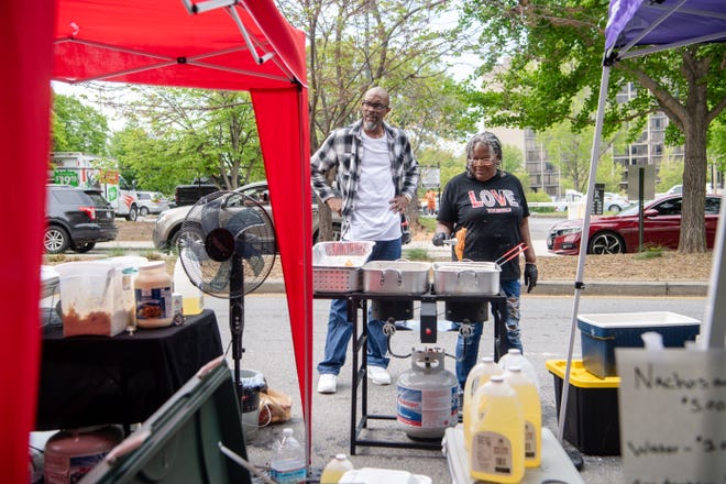 The Reparations Commission of Asheville held a Community Reparations Jamboree at Pack Square Park in Asheville, April 27, 2024.