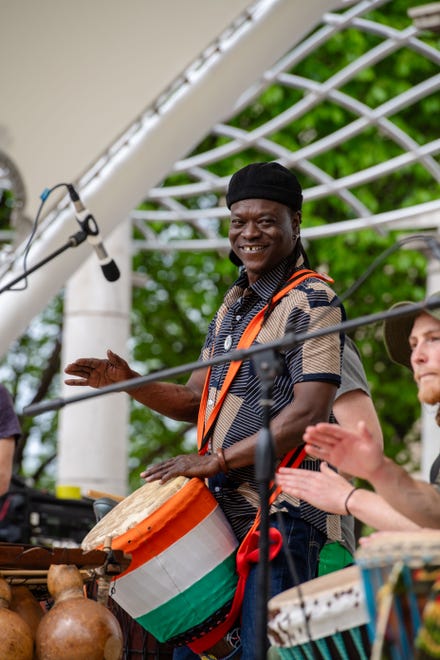 The Reparations Commission of Asheville held a Community Reparations Jamboree at Pack Square Park in Asheville, April 27, 2024.