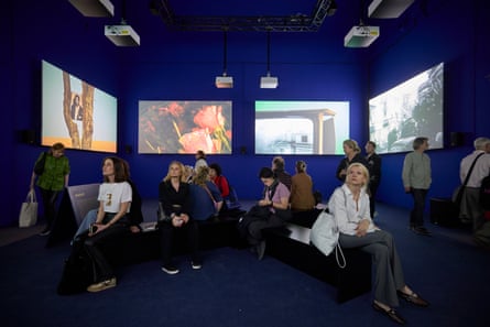 John Akomfrah’s films screening at the British pavilion.