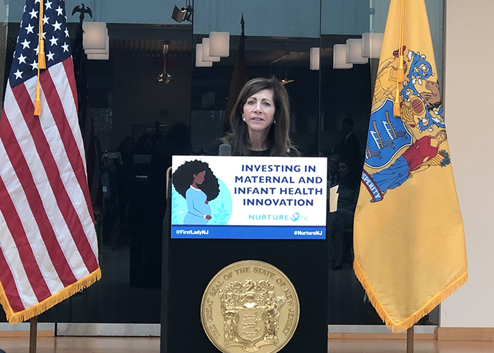 First Lady Tammy Murphy announces the awardees of grants to New Jersey startups focused on supporting maternal and infant health.
