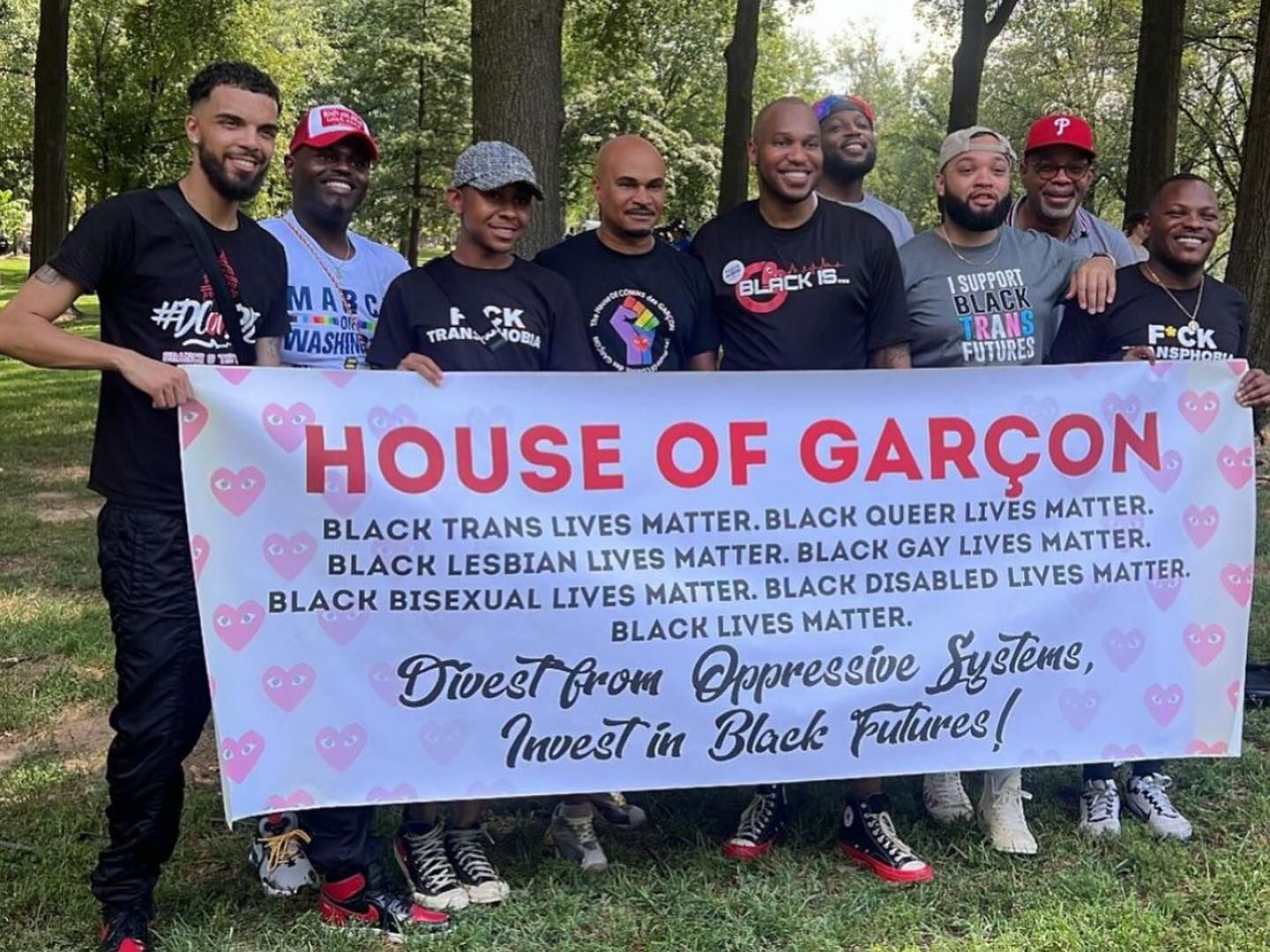 Members of the House of Garcon, which advocates for LGBTQ people, attend the March on Washington.