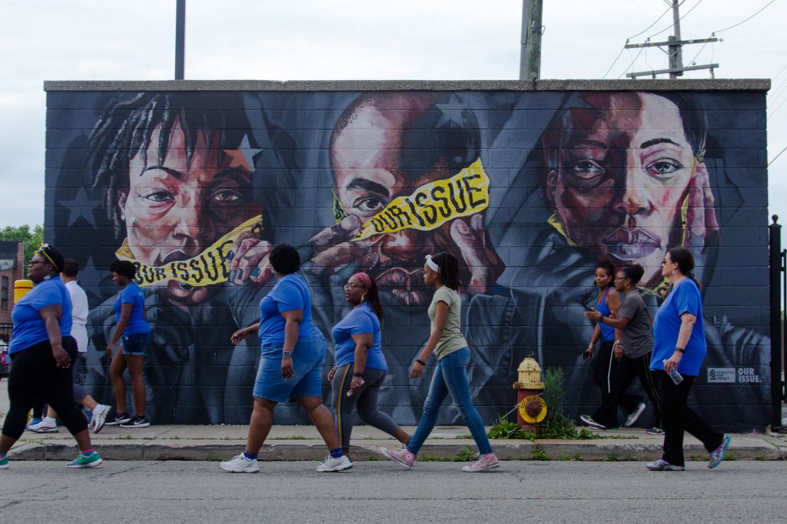 A GirlTrek walking team in Detroit.