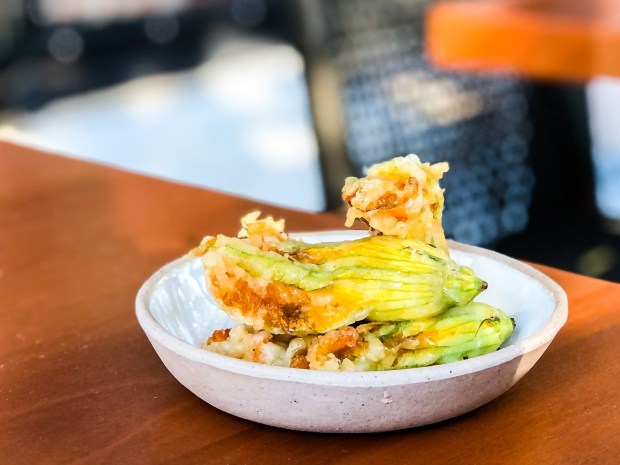 Stuffed squash blossoms at Poppy & Seed in Anaheim (Photo by Brad A. Johnson, Orange County Register/SCNG)