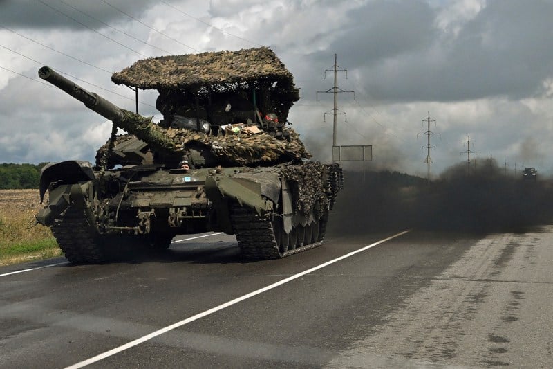 Russian tank in Kursk