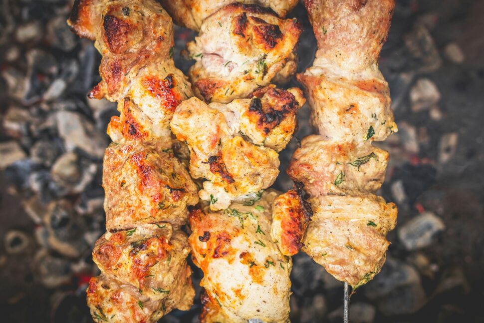 Chicken Kebabs on the grille