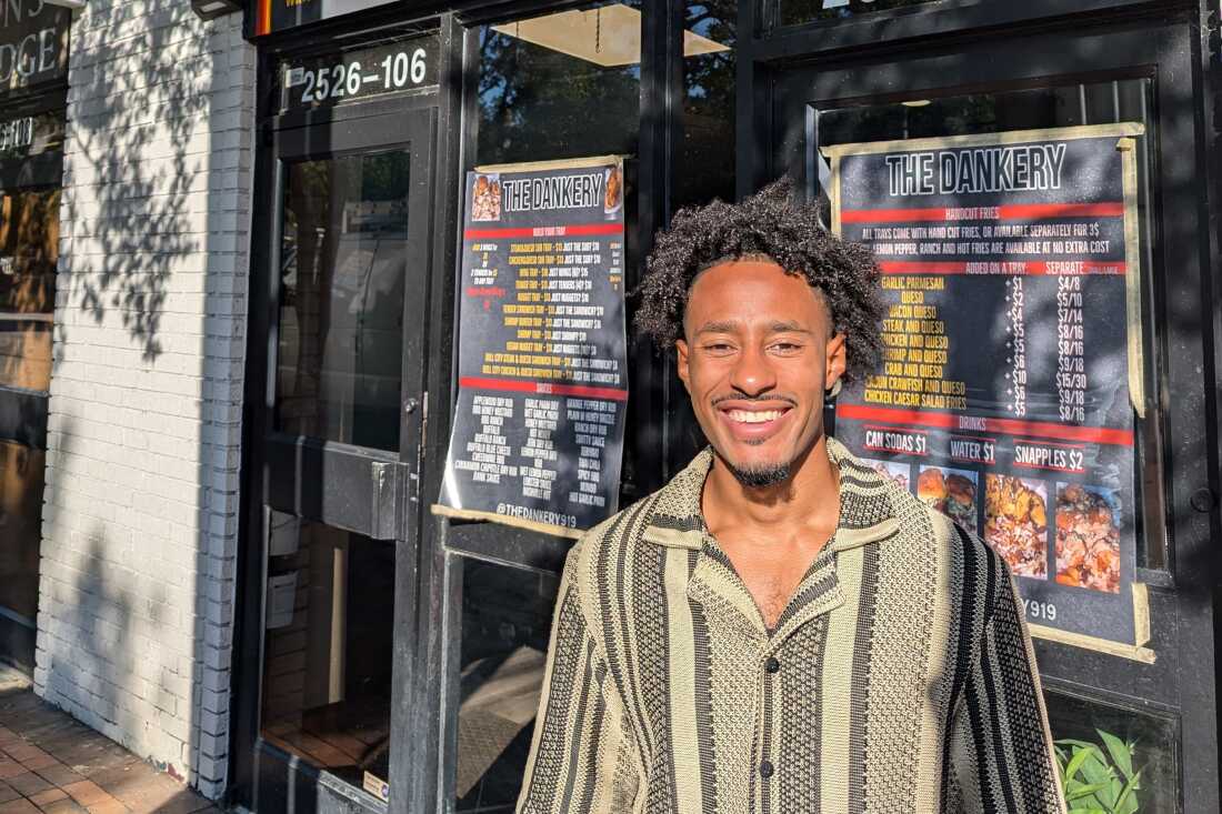 Ian Burris, in front of one of his Raleigh-based restaurants, The Dankery