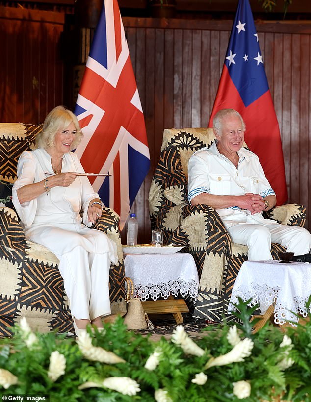 King Charles III and Queen Camilla attend an official Royal 'Ava ceremonial' welcome at the National University of Samoa today