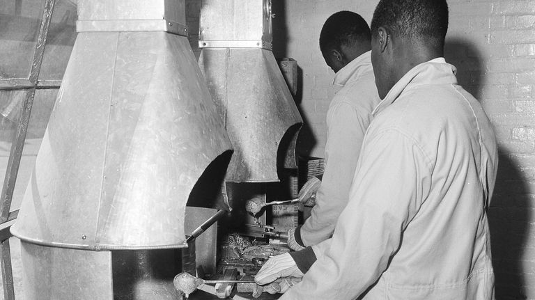 Inmates at the maximum security Holmesburg Prison in Philadelphia, turn...