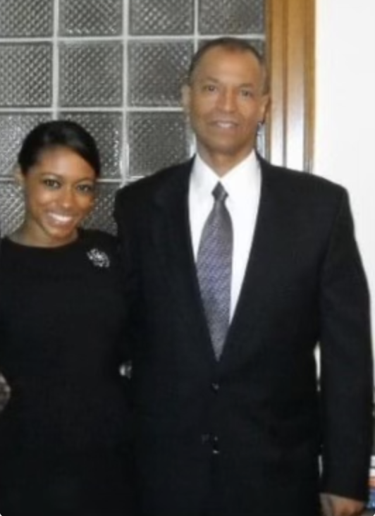 Andria Langston poses with her father, Andre Langston, the current owner of WDKX Radio in Rochester, NY, who has ensured the station stays independently owned. (Photo courtesy The Langston Family)