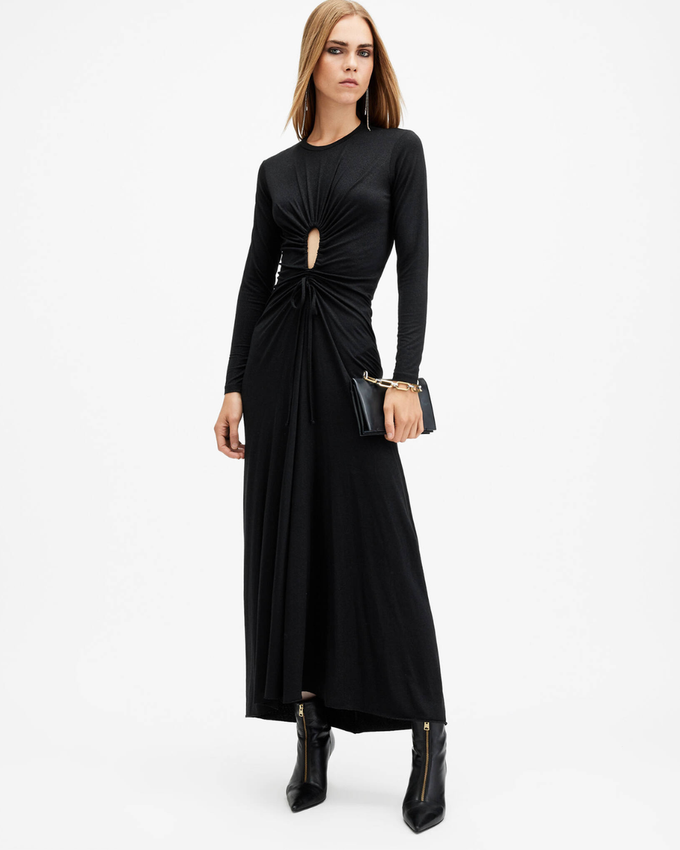 Xylia Long Sleeve Gathered Maxi Dress