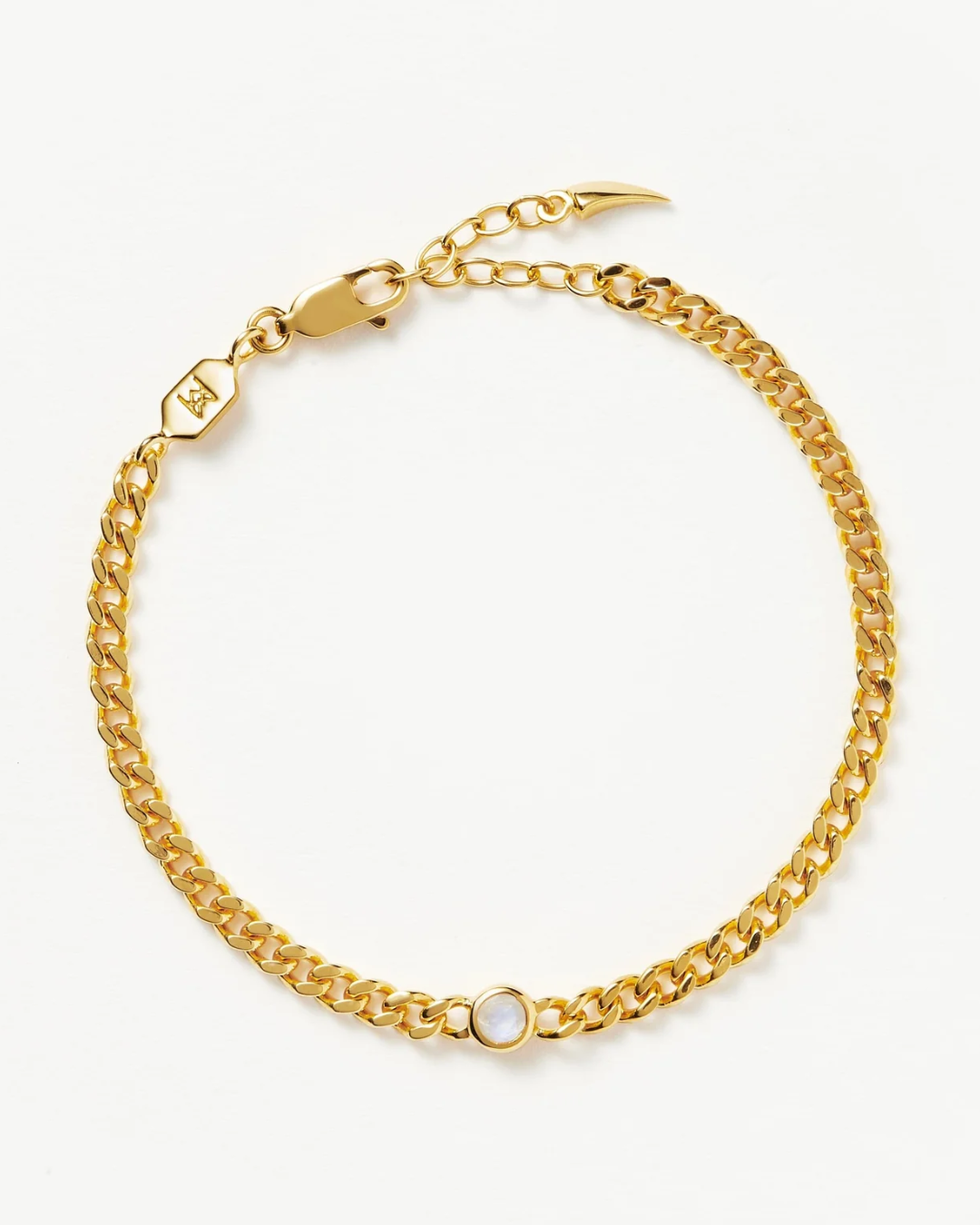 June Birthstone Chain Bracelet 