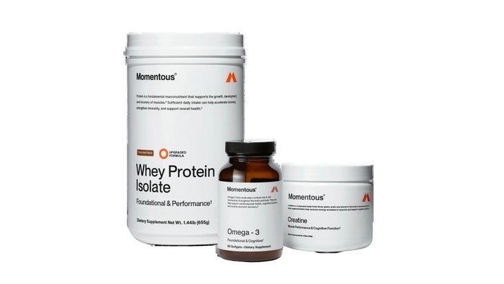 packaging of whey protein, omega-3, and creatine