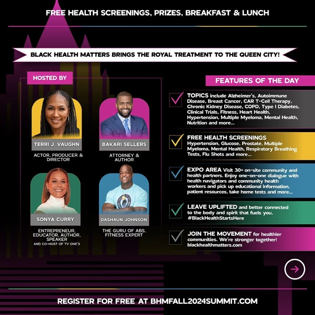 a rundown of the Black Health Matters event and featured speakers